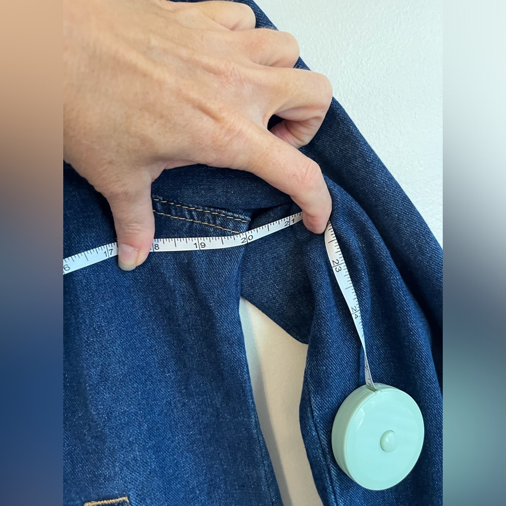 BRIT.NY DENIM JACKET with silk accent - Picture 12 of 14